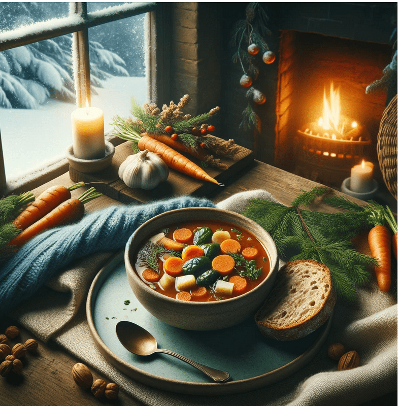 soupe vitamines bougies hiver